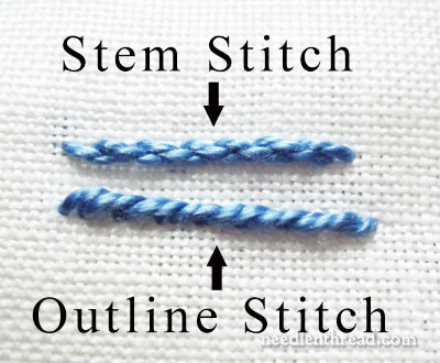 Outline Stitch in hand embroidery