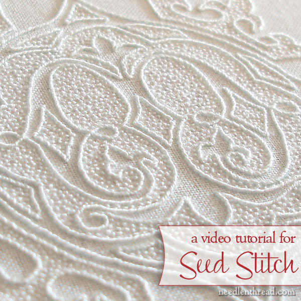 Video Tutorial for Seed Stitch in embroidery