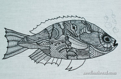 Blackwork Fish Embroidery Project