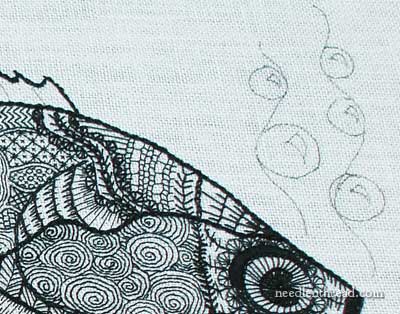 Blackwork Fish Embroidery Project