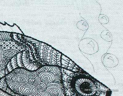 Blackwork Fish Embroidery Project