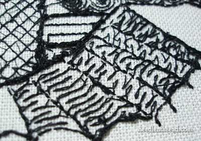 Blackwork Embroidery: The Backside of the Fish