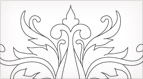 Free Pattern for Hand Embroidery or Goldwork: Stylized Pomegranate