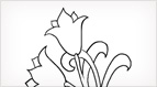 Free Pattern: Tulips ala William Morris