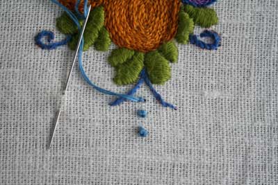 Hand Embroidery Sampler Inspired by Italian Pottery