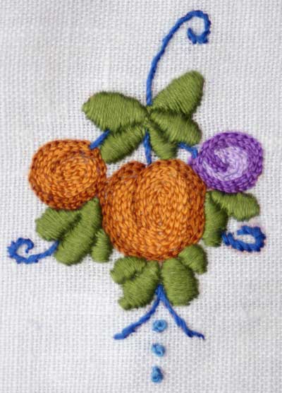 Hand Embroidery Sampler Inspired by Italian Pottery