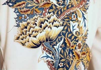 William Morris design in embroidery