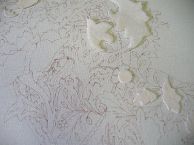 William Morris design in embroidery
