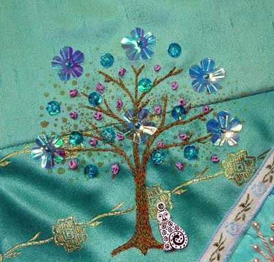 Hand Embroidered Trees