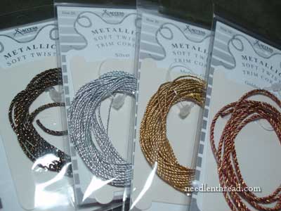 Soft Metallic Twist Trim for Needlework Projects