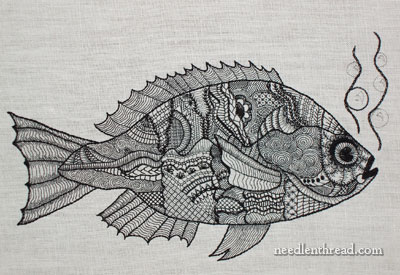 Blackwork Fish Embroidery Project