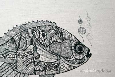 Blackwork Fish Embroidery Project