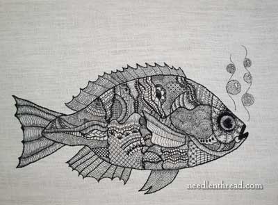 Blackwork Fish Embroidery Project