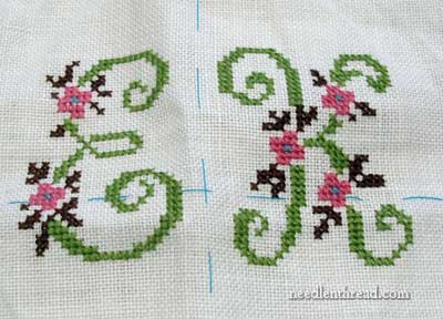 Developing an Embroidered Spot Sampler: Initials