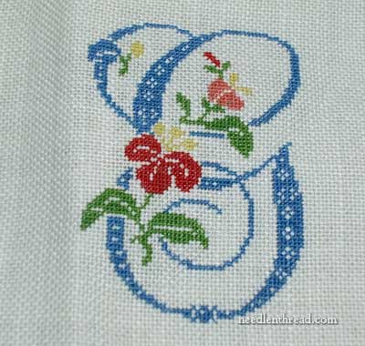 Developing an Embroidered Spot Sampler: Initials