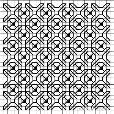 Enjoy this free blackwork pattern and learn double running stitch