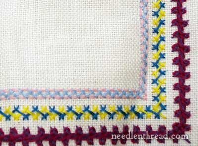 Developing a Spot Sampler: Herringbone Stitch