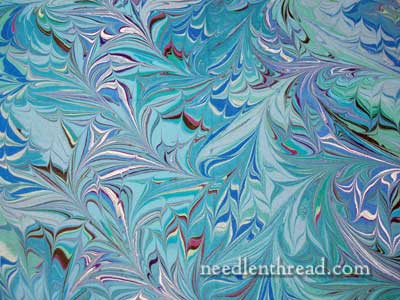 Marbleized Fabric & Embroidery