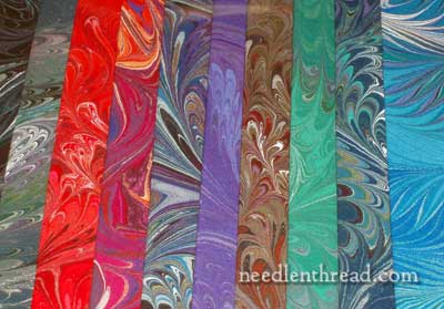 Marbleized Fabric & Embroidery