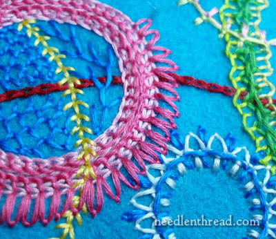 Embroidery Stitches on Felt