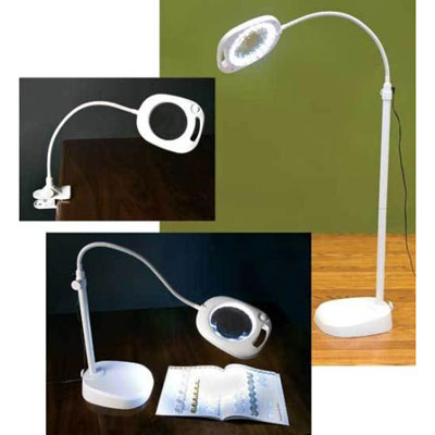 Dazor Floor Standing LED Light with Magnifier