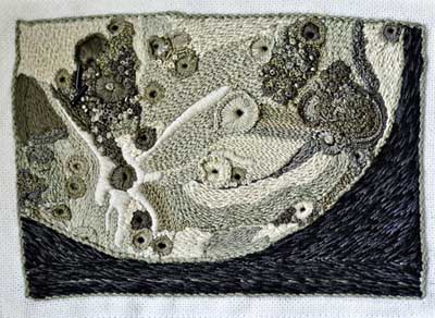Hand Embroidery of Moon's Surface