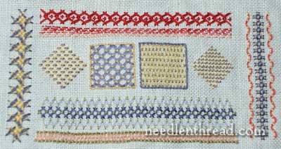 Geometric filling patterns for hand embroidery