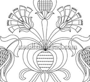 Hand Embroidery Design: Tulips & Carnations