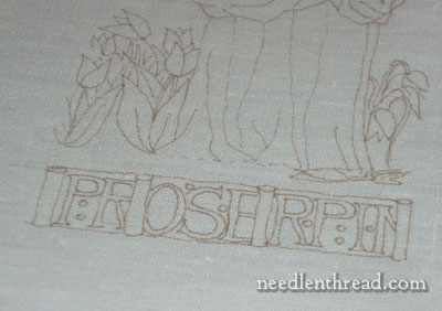 Transferring Embroidery Design on Linen