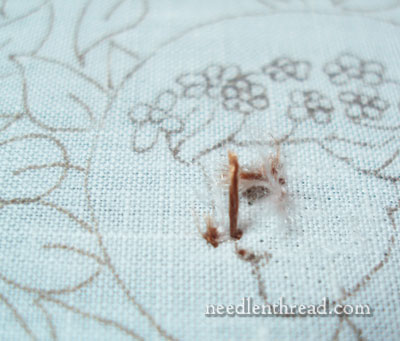 Picking out embroidery stitches