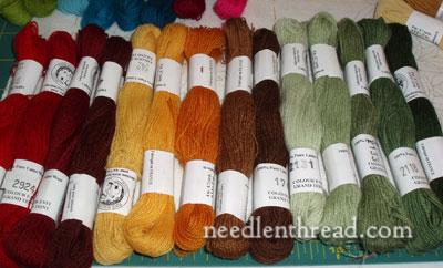 Wool Embroidery Threads for Pomegranate Corners Project