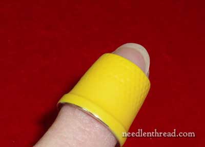 Open Thimble with rubber shell