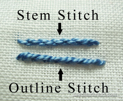 S-Twisted vs Z-Twisted Embroidery Threads, Stitched