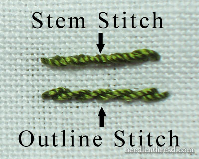 S-Twisted vs Z-Twisted Embroidery Threads, Stitched