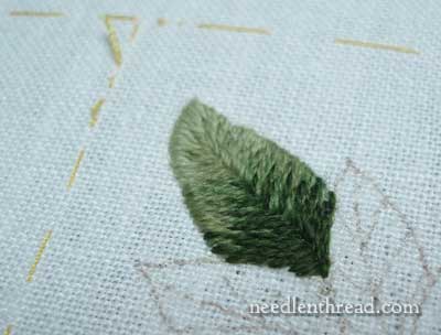 Wool Embroidery: Pomegranate Corners