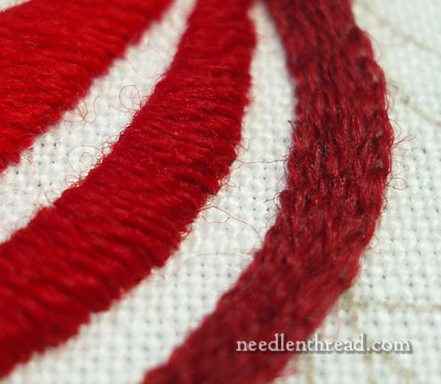 Wool Embroidery: Pomegranate Corners Design