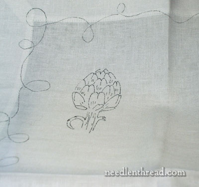 Embroidered Artichoke Table Linen