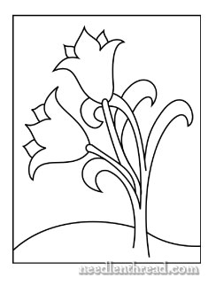 Free Hand Embroidery Pattern: Little Tulips