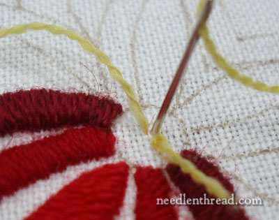 How To Satin Stitch a Dot