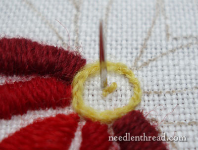 How To Satin Stitch a Dot