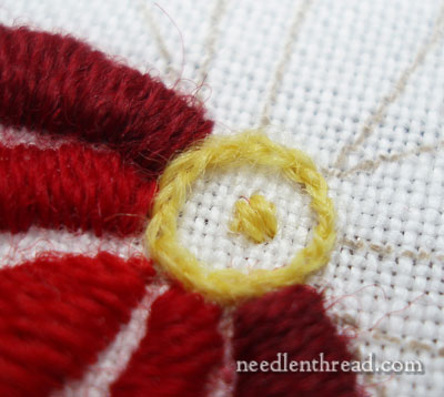 How To Satin Stitch a Dot