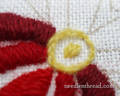 How To Satin Stitch a Dot