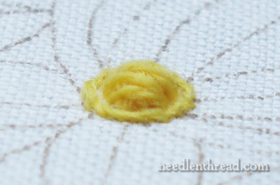 Padding a Satin Stitched Dot