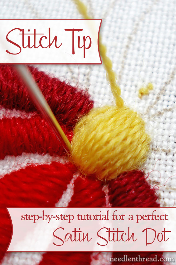 How To Satin Stitch a Dot