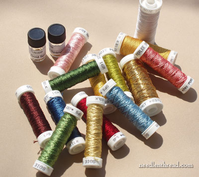 Silk & Gold embroidery threads