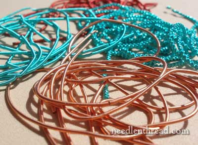 Gold, silver & copper threads & wires - Hand Embroidery supplies