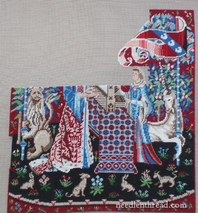 Miniature Embroidery: Lady & Unicorn Tapestry