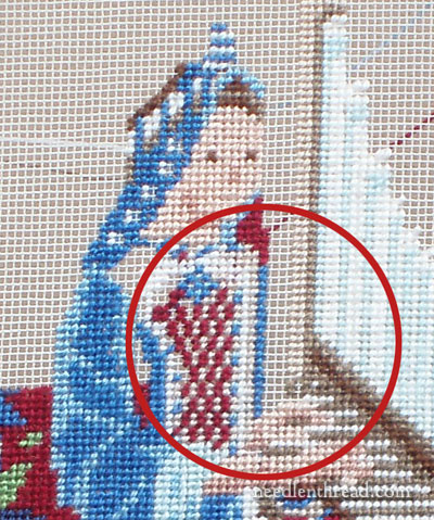 Miniature Stitching: Embroidered Lady & Unicorn tapestry