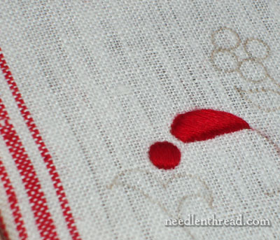 Hand Embroidered Monogram on Linen Towel