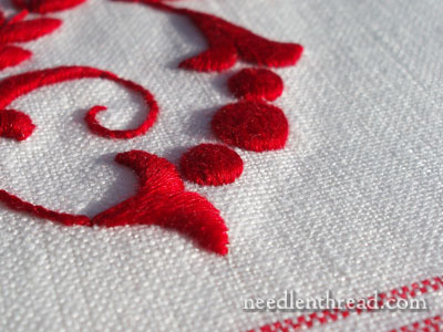 Satin Stitch on a Monogram